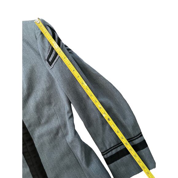 US Military West Point Cadet 1986 Fitted Medium Full Zip Blue Jacket - Picture 7 of 7